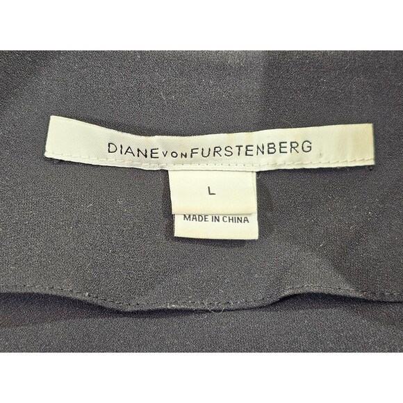 CS Women's L Diane Von Furstenberg Regan Draped Sleeveless Tank Top Blouse EUC - Picture 6 of 6